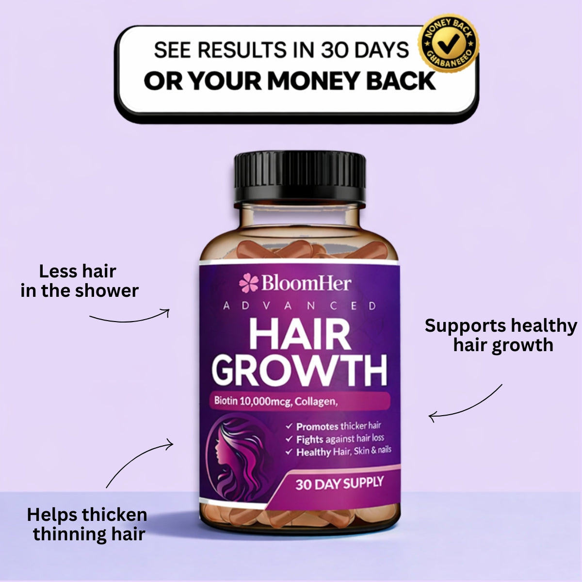 BloomHer Hair Growth Capsules
